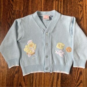 Vintage Stork Club Baby Boy Cardigan Sweater 18 Months